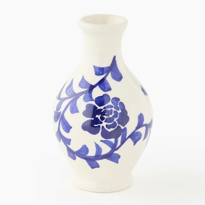 Petit vase print fleur, H22x12cm, en céramique, Fabriqué au Portugal MONOPRIX