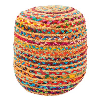 Pouf en coton et jute multicolore AUBRY GASPARD