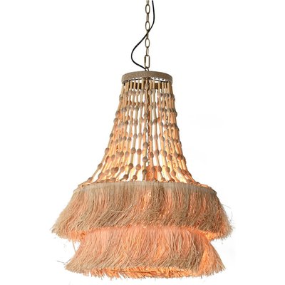 Suspension en jute naturel esprit bohème avec franges élégantes RECOLLECTION