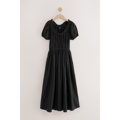 Robe d'été mi-longue à manches bouffantes NEXT