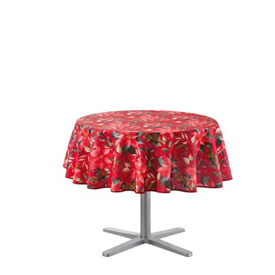 Nappe ronde 180 cm Rosieres rouge DOUCEUR D'INTÉRIEUR