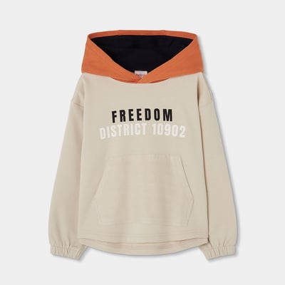 Sweat-shirt garçon molleton à capuche Freedom BOBOLI