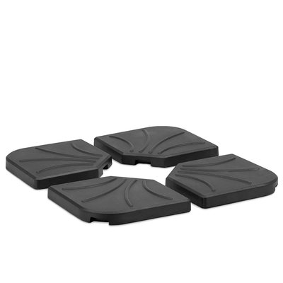 Pack 4 pieds parasol 1/4 en ciment, KILO DEFORA HOME