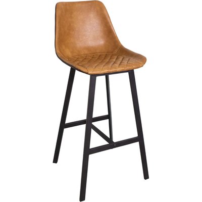 Fauteuil de bar assise capitonné en polyuréthane Caramel ANTIC LINE CRÉATIONS