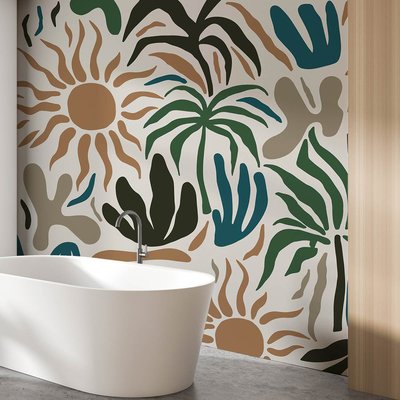 Papier peint plantes au soleil HEXOA