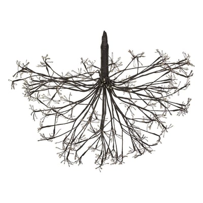 Décoration extérieure boule de Noël fleur lumineuse métal 1080 LED D60 cm ATMOSPHERA
