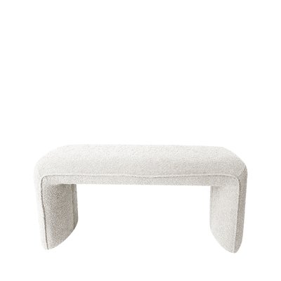 Banc rembourré en tissu bouclette L100cm - FULL DRAWER