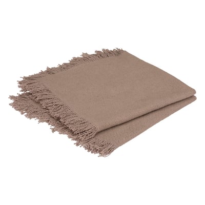 2 Serviettes de tables a franges en coton EDEN