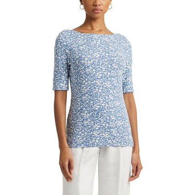 T-shirt manches courtes col bateau imprimé floral LAUREN RALPH LAUREN