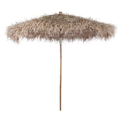 Parasol en bambou avec toit en feuilles de bananier HOME MAISON