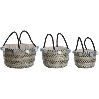 Panier en paille avec pompon store