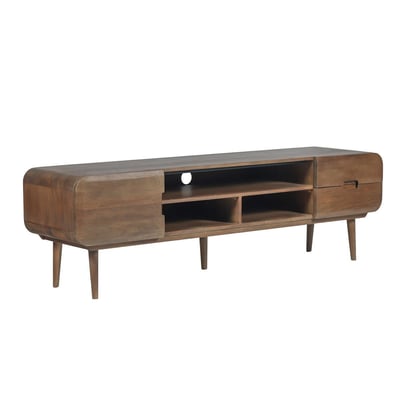 Meuble TV 180 cm bois massif, BRUNE BOBOCHIC