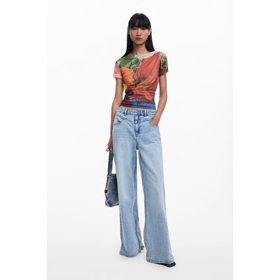 Desigual - T-shirt en mousseline drapée DESIGUAL
