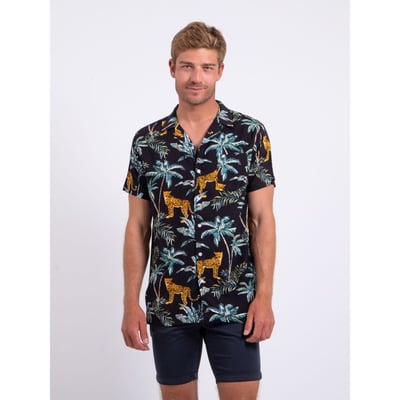 Chemise Manches Courtes Pure Viscose Motifs Doubakar RITCHIE