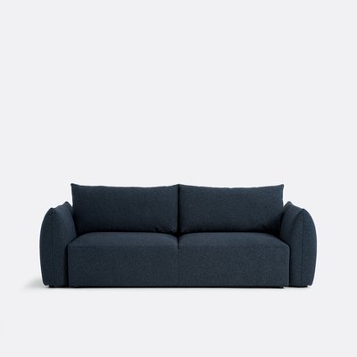 Sofá-cama, 3 lugares, em malha tipo borboto fina, Edith LA REDOUTE INTERIEURS