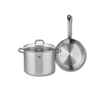 Batterie de cuisine 1 poêle 28cm + 1 faitout 26cm PROFI CITRIN ELO