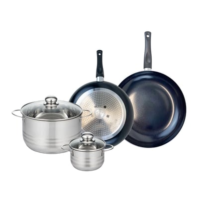 Batterie 2 poêles 28/32cm + 2 faitouts 14/24cm PRIMA BRILLANT ELO