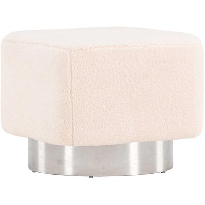 Pouf carré en polyester et acier Newton VENTURE HOME