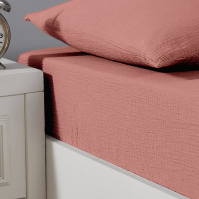 Drap housse en gaze de coton bonnet 30 cm LOFT SENSEI MAISON