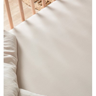 Drap housse bébé SATIN DE COTON BIO LAVÉ KADOLIS