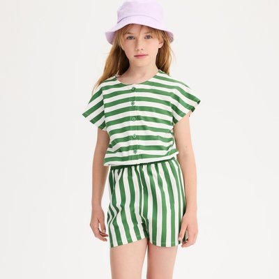 Combishort à rayures et à manches courtes LA REDOUTE COLLECTIONS