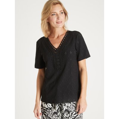 Tee-shirt encolure macramé DAXON