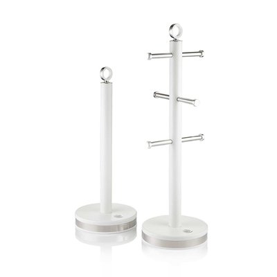 Serenity 6-Mug Tree & Kitchen Roll Holder Set SWAN