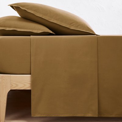 Leintuch Scenario, uni, Perkal aus Bio-Baumwolle LA REDOUTE INTERIEURS