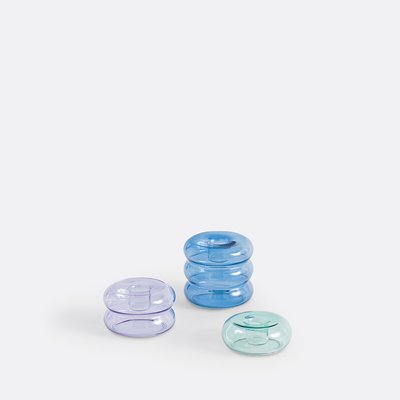 Lot de 3 bougeoirs en verre coloré, Leramo LA REDOUTE INTERIEURS