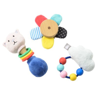Coffret 3 hochets multi-sensoriels OXYBUL 