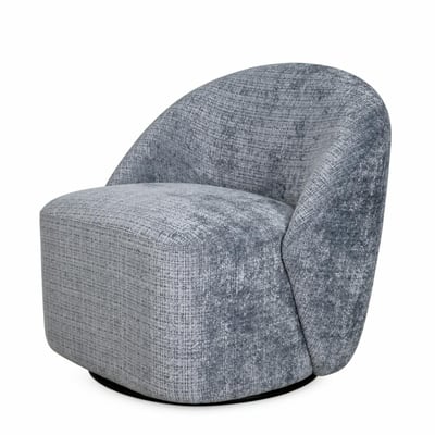 Fauteuil pivotant en tissu doux - IENA PIER IMPORT