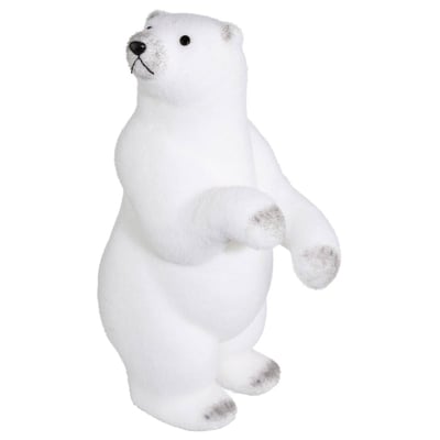 Décoration Noël, Ours debout Floqué  H.50CM ATMOSPHERA