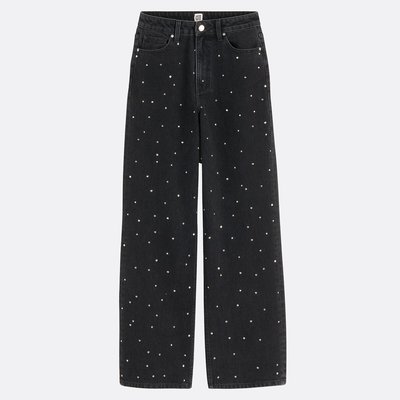 Jean large, taille haute, avec strass LA REDOUTE COLLECTIONS