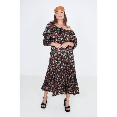 Robe longue en imprimé de style bohème JEAN-MARC PHILIPPE
