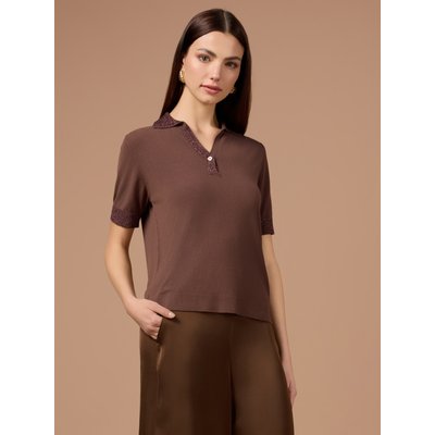 Polo en maille réalisé en FIL mélangé viscose OLTRE
