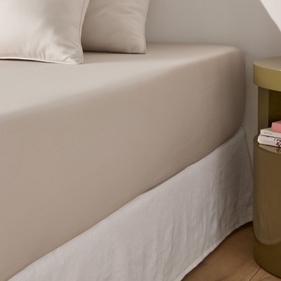 Drap-housse en satin de coton bonnet 30 cm, Opale LA REDOUTE INTERIEURS