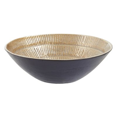 30cm Two Tone Decorative Bowl - Black & Gold SO'HOME