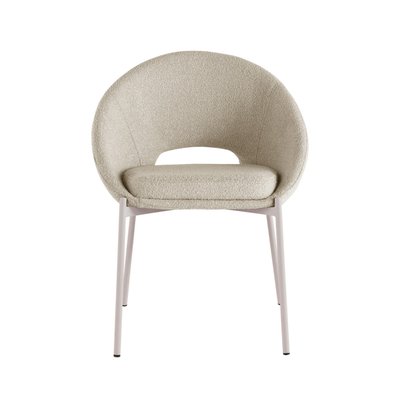 Lot de 2 chaises en tissu bouclette et métal - Frida DRAWER