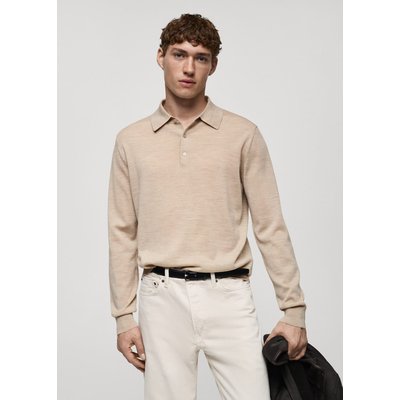 Pull-over polo 100 % laine mérinos MANGO MAN