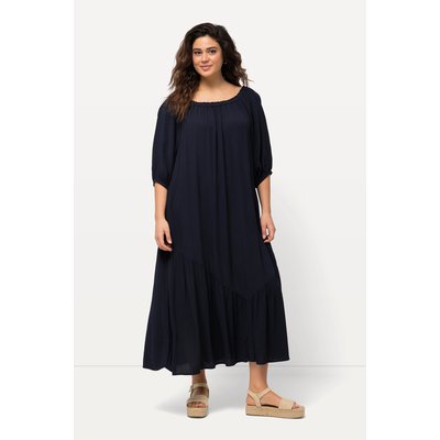 Robe midi à col rond et manches courtes. ULLA POPKEN