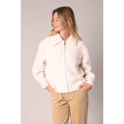 Veste courte en tissu effet bouclé ASSILI DEELUXE
