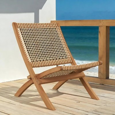 Fauteuil jardin lounge en cor naturel Leina WANDA COLLECTION
