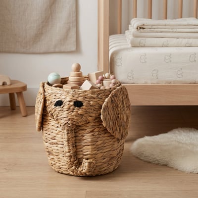 COMPACTOR - Panier de rangement  en jacinthe d’eau NOAH - 30 x 30 x H.35 CM - Beige COMPACTOR