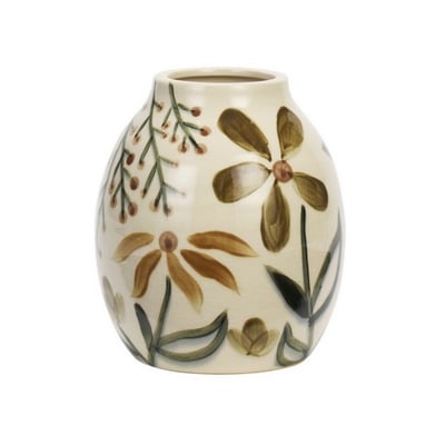 Petit vase grès peint floral MADAM STOLTZ
