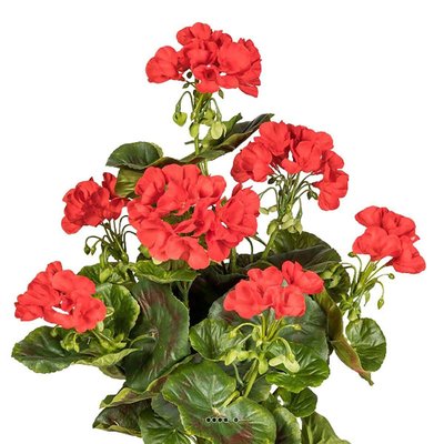 Geranium artificiel en piquet 40 cm 7 tetes ARTIFICIELLES