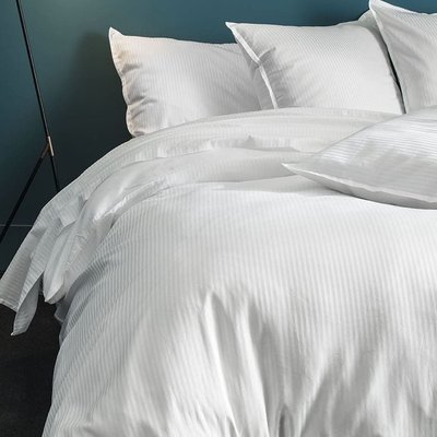 Housse de couette unie en satin de coton, GRAND HOTEL ESSIX