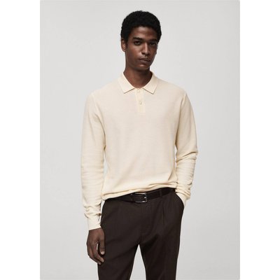 Pull-over polo maille coton microstructure MANGO MAN
