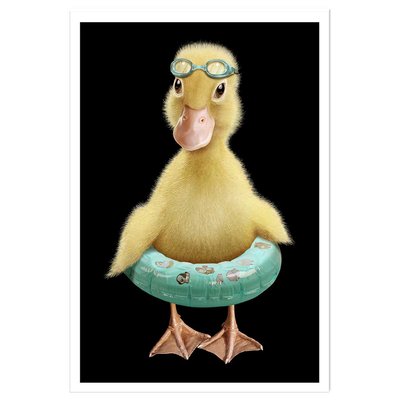 Affiche enfant bouée canard HEXOA