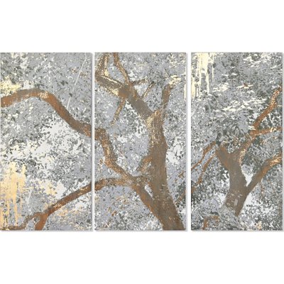 Tableau sur toile, motif arbre (lot de 3) RECOLLECTION