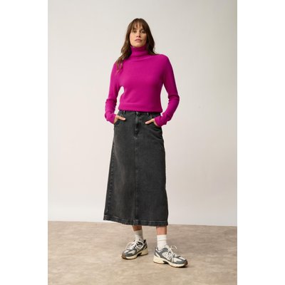 Pull Col Roulé Violine Udny JUST CASHMERE